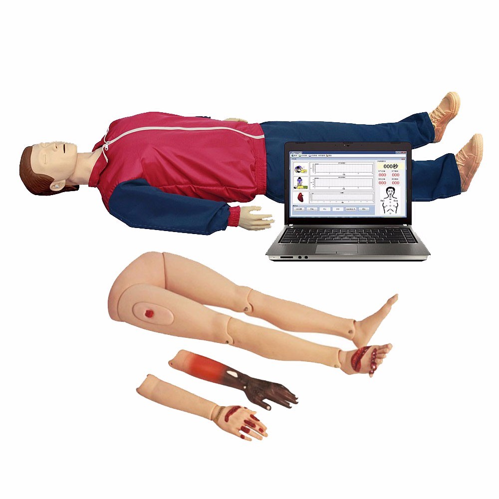 高级电脑心肺复苏与创伤四肢模拟人（计算机控制二合一）